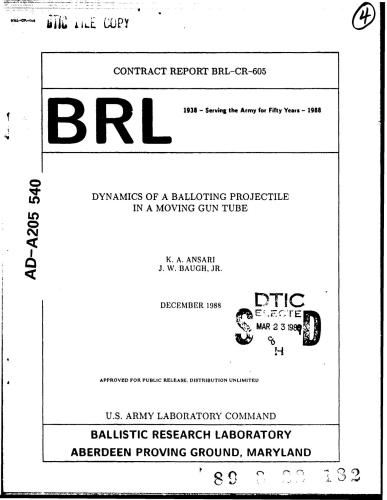 Dynamics of a Balloting Projectile in a Moving Gun Tube. / Динамика поперечного движения артиллерийского снаряда в орудийном стволе