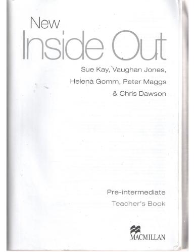 New Inside Out Pre-Intermediate. Teacher's Book