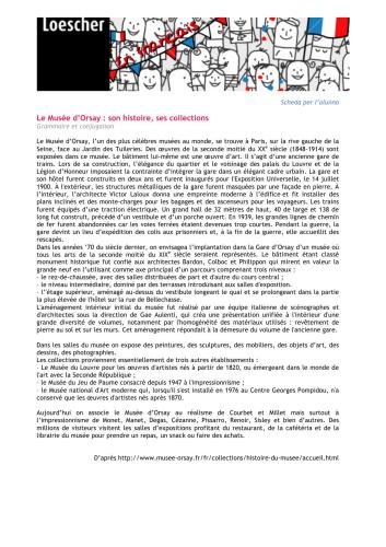 Le Musée d’Orsay: son histoire, ses collections. Une fiche d'activités