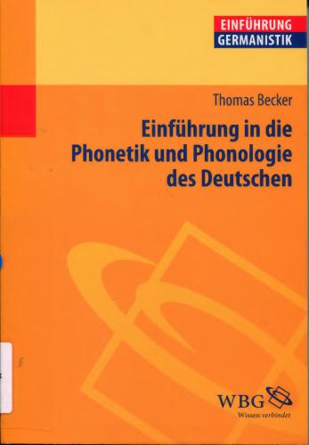 Einführung in die Phonetik und Phonologie des Deutschen