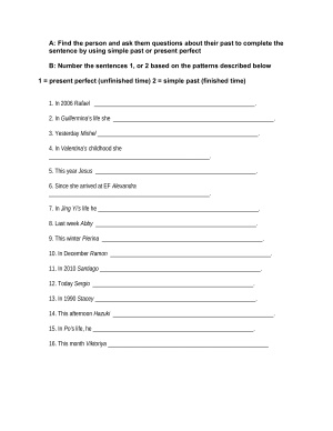What Have You Done? What Did You Do? (Worksheet)