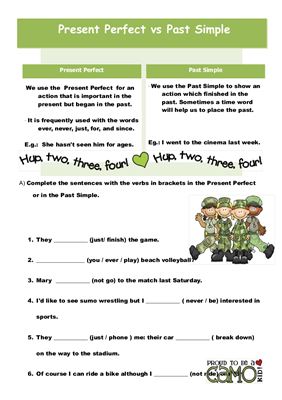 Past Simple vs Present Perfect Worksheet