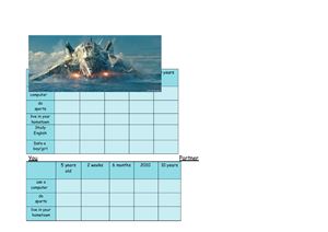 Present Perfect Continuous Battleship (Worksheet)