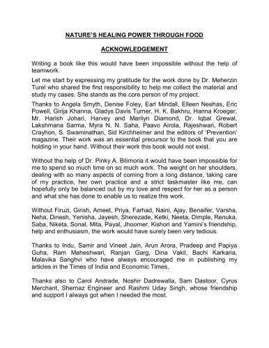 Nature's healing power through food