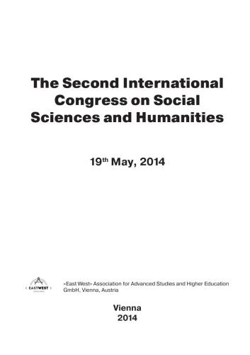 The Second International Congress on Social Sciences and Humanities. Proceedings