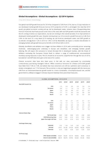 Global Assumptions 19 Jun 2014