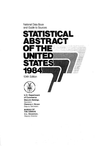 Statistical Abstracts of the United States 1984
