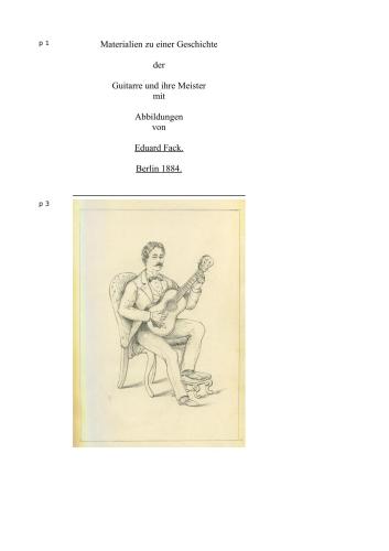 Materialien zu einer Geschichte der Guitarre und ihre Meister mit Abbildungen