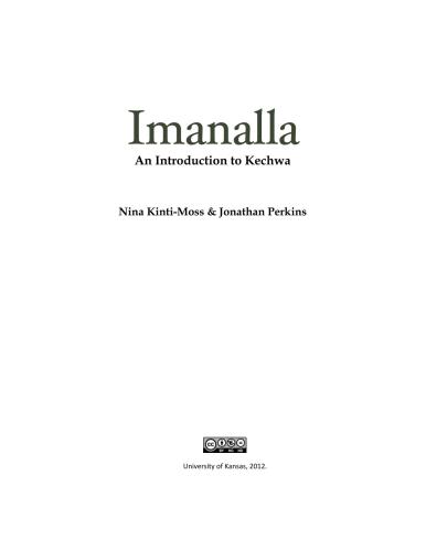 Imanalla. An Introduction to Kechwa