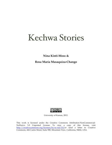 Imanalla. Kechwa stories