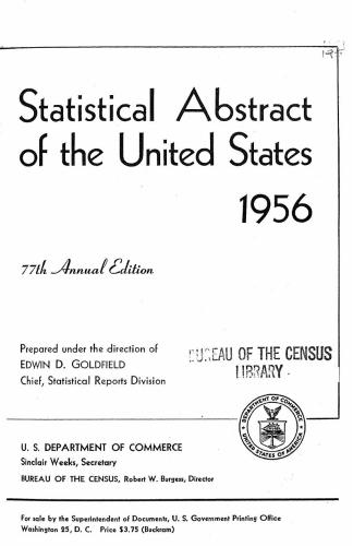Statistical Abstracts of the United States 1956