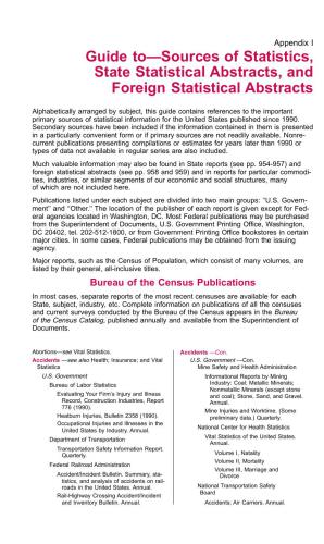 Statistical Abstracts of the United States 1995