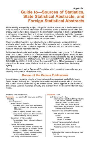 Statistical Abstracts of the United States 1997