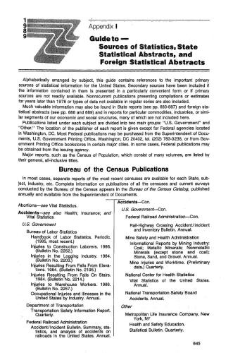 Statistical Abstracts of the United States 1989