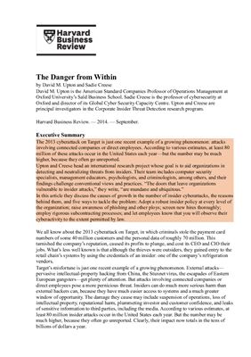 The Danger from Within