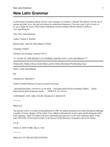 New Latin Grammar