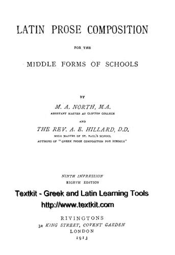 Latin Prose Composition