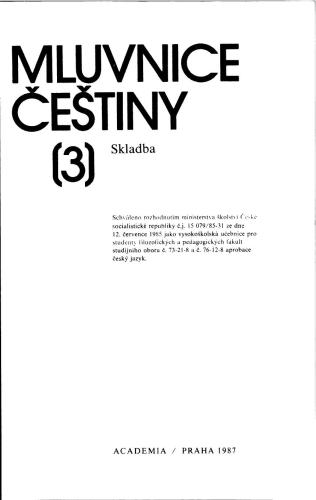 Mluvnice češtiny 3. Skladba