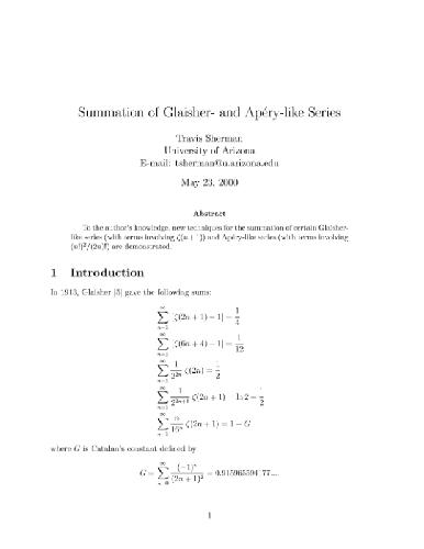 Symbolic summation of Apery series (damaged)