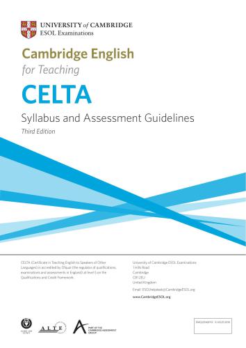 Celta syllabus assessment guidelines 2011