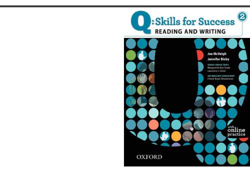Q: Skills for Success 2 Reading and Writing
