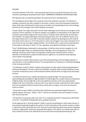 Голландские залы Эрмитажа на англ.языке