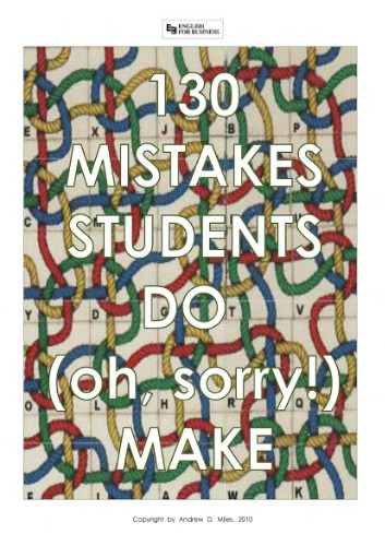 130 Mistakes Students do (Oh, Sorry!) Make