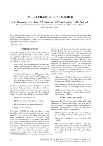 Multi-charged ions source