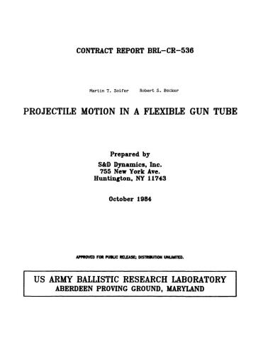 Projectile motion in a flexible gun tube
