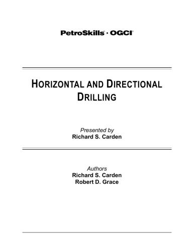 Grace, Directional Horizontal Drilling Manual PetroSkills