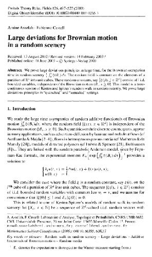 Large deviation for Brownian motion in a random scenery