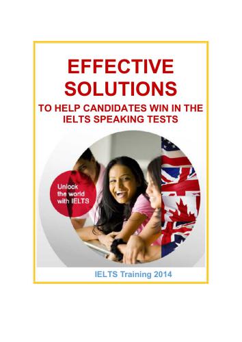 Effective Solutions to Help Candidates Win in the IELTS Speaking Tests