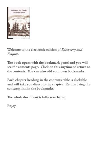 Discovery and Empire: the French in the South Seas