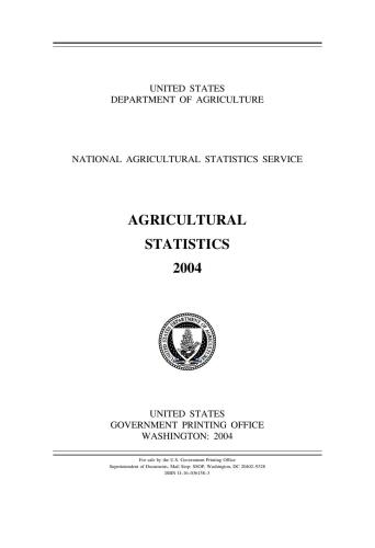 Agricultural statistics 2004