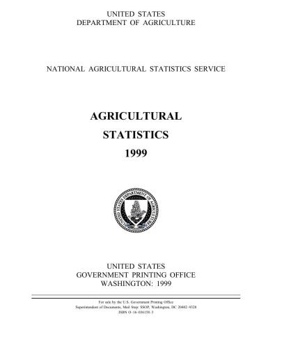 Agricultural statistics 1999