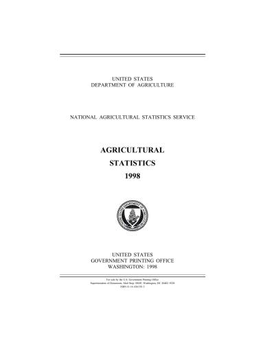 Agricultural statistics 1998