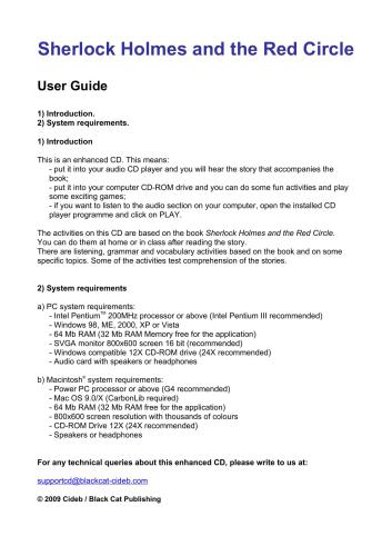 Sherlock Holmes and the Red Circle CD-ROM