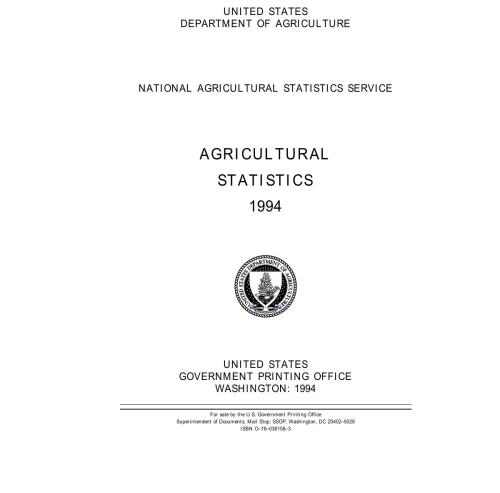 Agricultural statistics 1994