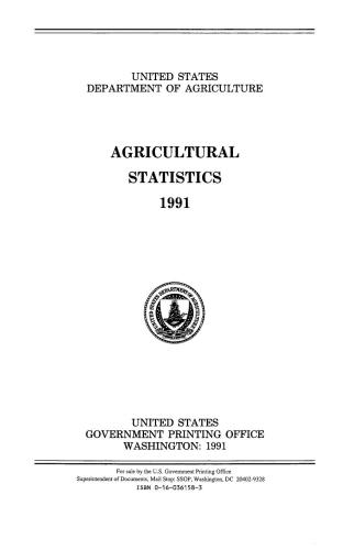 Agricultural statistics 1991