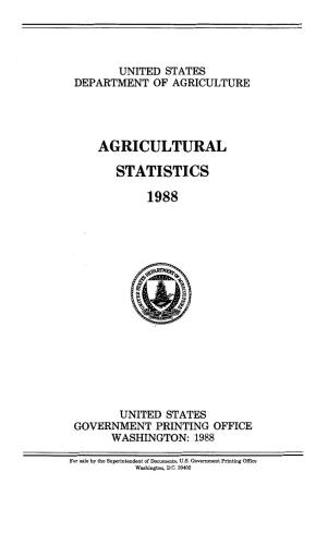 Agricultural statistics 1988