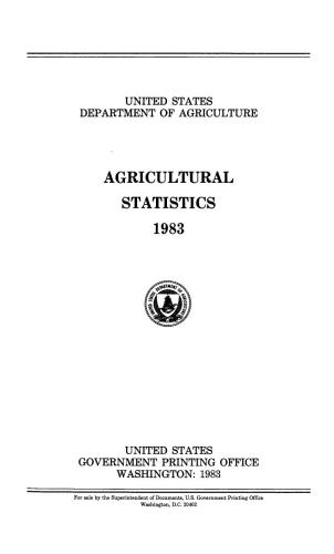 Agricultural statistics 1983
