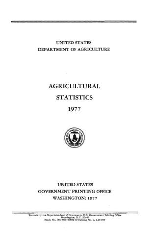 Agricultural statistics 1977