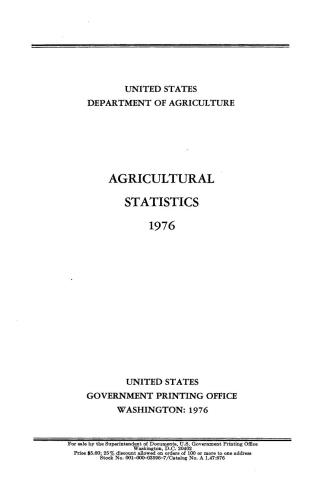 Agricultural statistics 1976