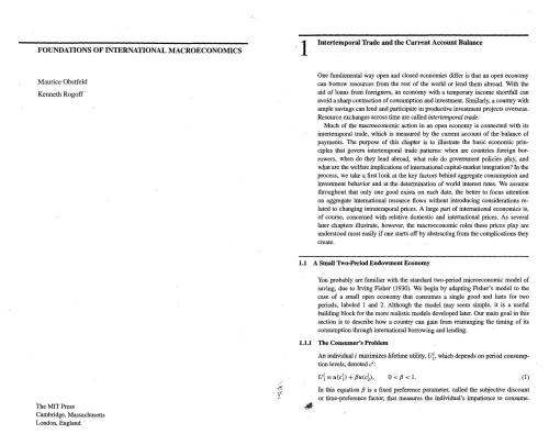 Foundations of International Macroeconomics. Chapter 1A