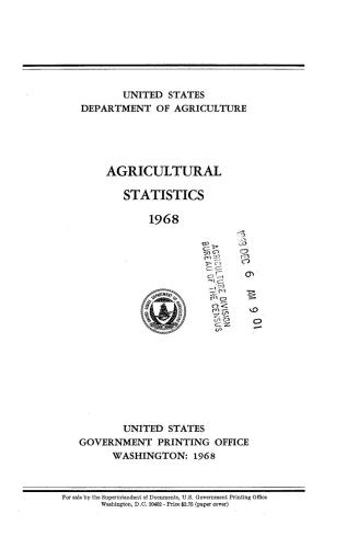 Agricultural statistics 1968