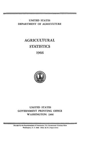 Agricultural statistics 1966