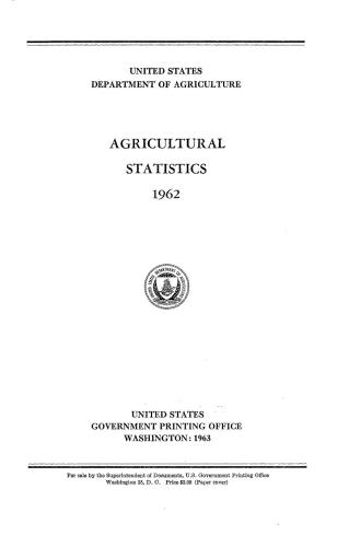 Agricultural statistics 1962