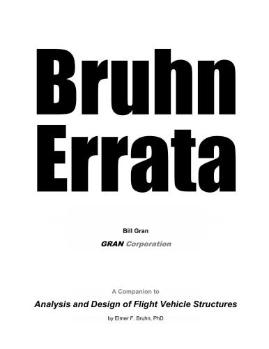 Bruhn Errata