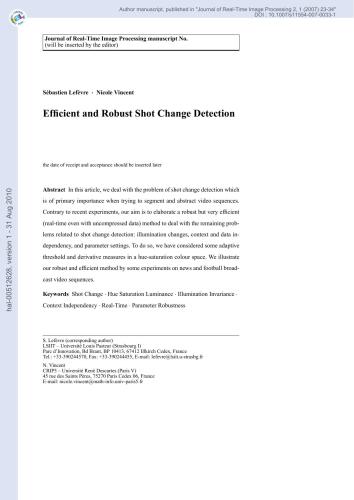 Efficient and Robust Shot Change Detection
