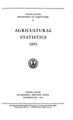 Agricultural statistics 1953